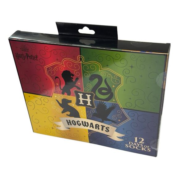 Hogwarts 12 Days of Socks Magical Wizarding Socks, 4 Pairs Crew, 8 Pair Low Cut - Picture 4 of 16